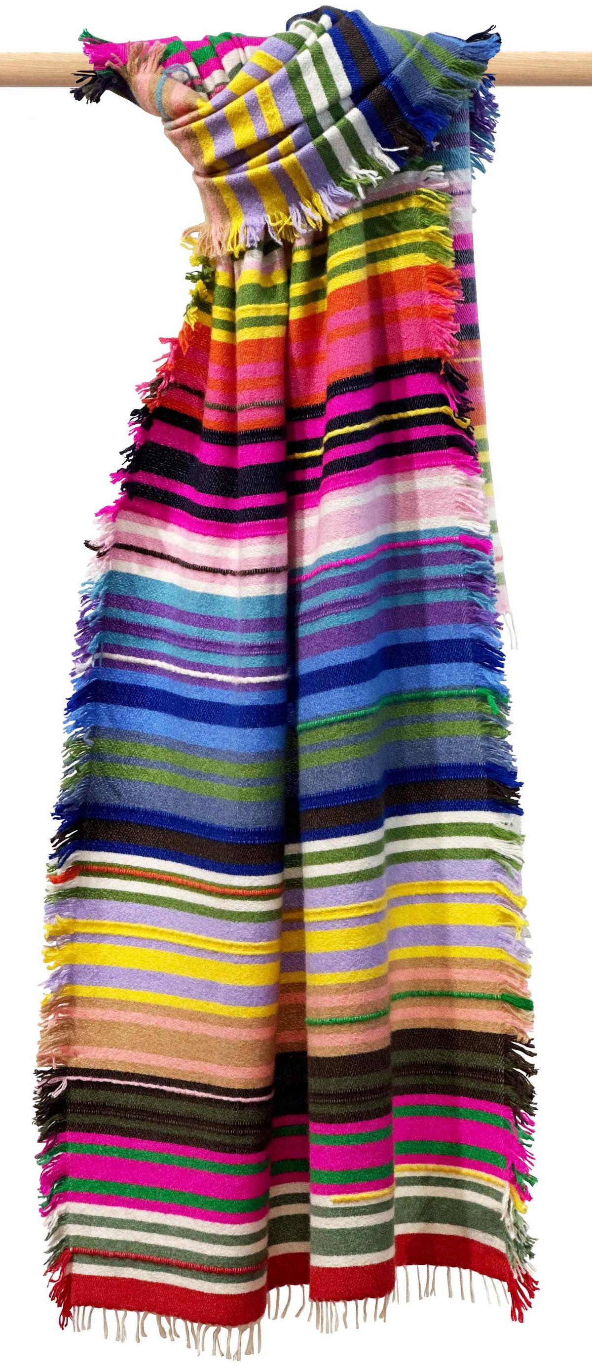 Shawls Khusi- Multi color Strip